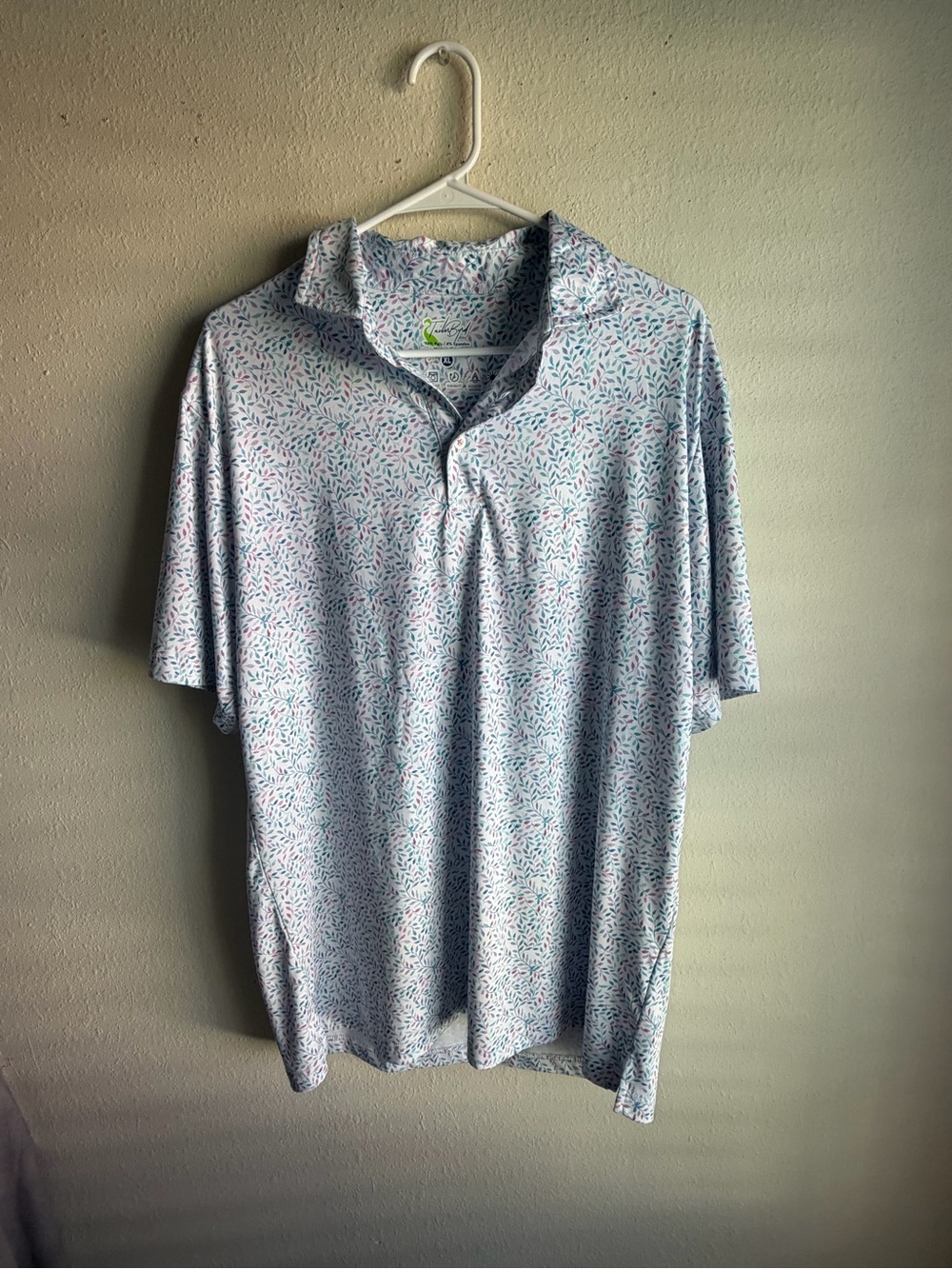 Tailorbyrd Light Blue Microprint Polo